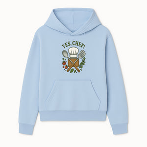 Yes Chef! Kitchen Decor Chef Hat and Utensils Design for Cooking Enthusiasts, Aprons, Tees, and Home Decor - Hoodie 1758181735411.jpg
