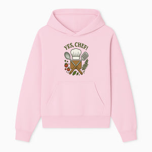 Yes Chef! Kitchen Decor Chef Hat and Utensils Design for Cooking Enthusiasts, Aprons, Tees, and Home Decor - Hoodie 1758181735615.jpg