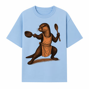 Funny Chef Otter Artwork - Cooking Graphic Print T-Shirt, Apron, or Home Decor for Animal Lovers and Culinary Enthusiasts - T-shirt 1758181736027.jpg