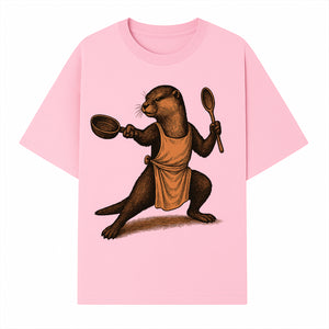 Funny Chef Otter Artwork - Cooking Graphic Print T-Shirt, Apron, or Home Decor for Animal Lovers and Culinary Enthusiasts - T-shirt 1758181736169.jpg