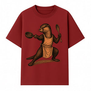 Funny Chef Otter Artwork - Cooking Graphic Print T-Shirt, Apron, or Home Decor for Animal Lovers and Culinary Enthusiasts - T-shirt 1758181736391.jpg