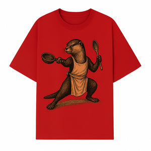 Funny Chef Otter Artwork - Cooking Graphic Print T-Shirt, Apron, or Home Decor for Animal Lovers and Culinary Enthusiasts - T-shirt 1758181736658.jpg