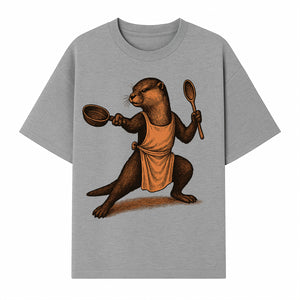 Funny Chef Otter Artwork - Cooking Graphic Print T-Shirt, Apron, or Home Decor for Animal Lovers and Culinary Enthusiasts - T-shirt 1758181736777.jpg