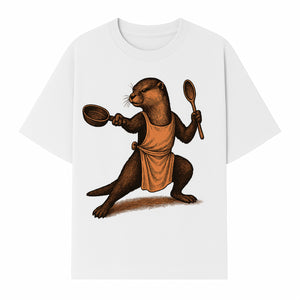Funny Chef Otter Artwork - Cooking Graphic Print T-Shirt, Apron, or Home Decor for Animal Lovers and Culinary Enthusiasts - T-shirt 1758181736958.jpg