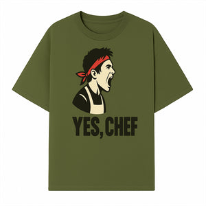 Yes, Chef! Chef Motivational Wall Art, Kitchen Decor, Culinary Quote Print, Chef Gift, Cooking Enthusiast Wall Art - T-shirt 1758181737593.jpg