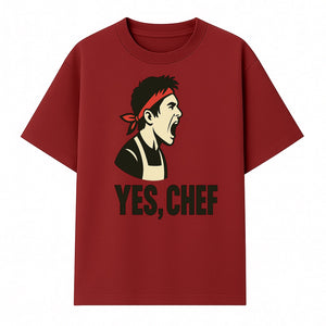 Yes, Chef! Chef Motivational Wall Art, Kitchen Decor, Culinary Quote Print, Chef Gift, Cooking Enthusiast Wall Art - T-shirt 1758181738172.jpg