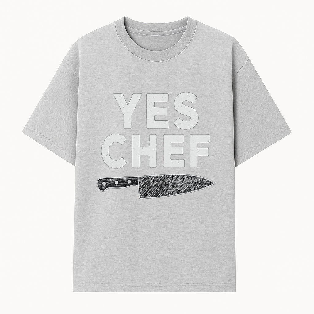 Yes Chef Knife Print - Culinary Art Decor for Chefs Kitchen Wall, Professional Cook Gift, Modern Kitchen Artwork - T-shirt 1758181738226.jpg