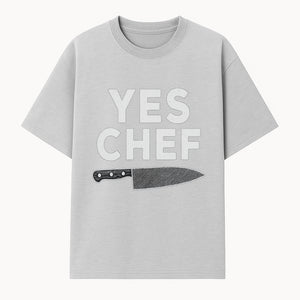 Yes Chef Knife Print - Culinary Art Decor for Chefs Kitchen Wall, Professional Cook Gift, Modern Kitchen Artwork - T-shirt 1758181738226.jpg