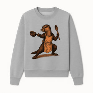 Funny Chef Otter Artwork - Cooking Graphic Print T-Shirt, Apron, or Home Decor for Animal Lovers and Culinary Enthusiasts - Sweatshirt 1758181738407.jpg