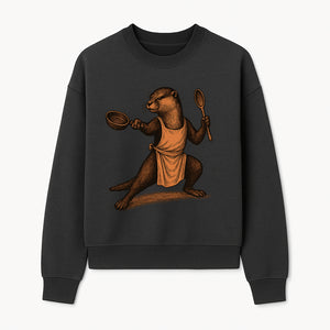 Funny Chef Otter Artwork - Cooking Graphic Print T-Shirt, Apron, or Home Decor for Animal Lovers and Culinary Enthusiasts - Sweatshirt 1758181738697.jpg