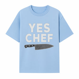 Yes Chef Knife Print - Culinary Art Decor for Chefs Kitchen Wall, Professional Cook Gift, Modern Kitchen Artwork - T-shirt 1758181738859.jpg