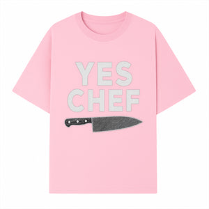 Yes Chef Knife Print - Culinary Art Decor for Chefs Kitchen Wall, Professional Cook Gift, Modern Kitchen Artwork - T-shirt 1758181738980.jpg