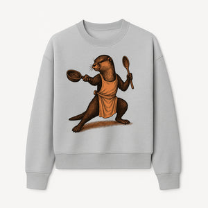Funny Chef Otter Artwork - Cooking Graphic Print T-Shirt, Apron, or Home Decor for Animal Lovers and Culinary Enthusiasts - Sweatshirt 1758181739003.jpg