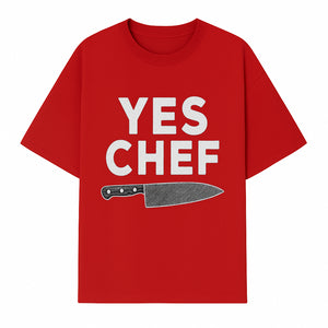 Yes Chef Knife Print - Culinary Art Decor for Chefs Kitchen Wall, Professional Cook Gift, Modern Kitchen Artwork - T-shirt 1758181739476.jpg