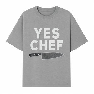 Yes Chef Knife Print - Culinary Art Decor for Chefs Kitchen Wall, Professional Cook Gift, Modern Kitchen Artwork - T-shirt 1758181739609.jpg