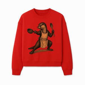 Funny Chef Otter Artwork - Cooking Graphic Print T-Shirt, Apron, or Home Decor for Animal Lovers and Culinary Enthusiasts - Sweatshirt 1758181739717.jpg