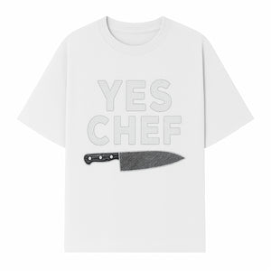 Yes Chef Knife Print - Culinary Art Decor for Chefs Kitchen Wall, Professional Cook Gift, Modern Kitchen Artwork - T-shirt 1758181739751.jpg