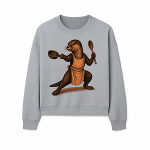 Funny Chef Otter Artwork - Cooking Graphic Print T-Shirt, Apron, or Home Decor for Animal Lovers and Culinary Enthusiasts - Sweatshirt 1758181739844.jpg