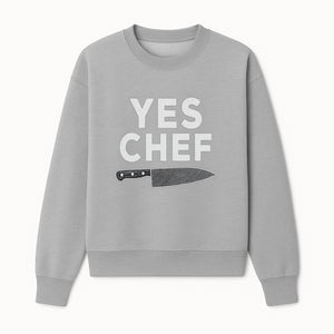 Yes Chef Knife Print - Culinary Art Decor for Chefs Kitchen Wall, Professional Cook Gift, Modern Kitchen Artwork - Sweatshirt 1758181741287.jpg