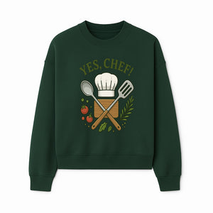 Yes Chef! Kitchen Decor Chef Hat and Utensils Design for Cooking Enthusiasts, Aprons, Tees, and Home Decor - Sweatshirt 1758181741408.jpg