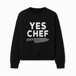 Yes Chef Knife Print - Culinary Art Decor for Chefs Kitchen Wall, Professional Cook Gift, Modern Kitchen Artwork - Sweatshirt 1758181741453.jpg