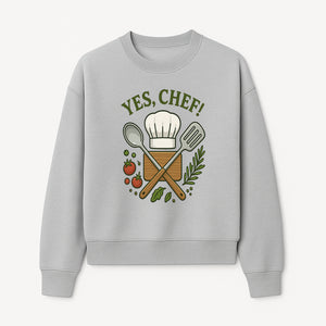 Yes Chef! Kitchen Decor Chef Hat and Utensils Design for Cooking Enthusiasts, Aprons, Tees, and Home Decor - Sweatshirt 1758181741522.jpg