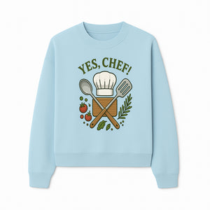 Yes Chef! Kitchen Decor Chef Hat and Utensils Design for Cooking Enthusiasts, Aprons, Tees, and Home Decor - Sweatshirt 1758181741642.jpg