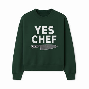 Yes Chef Knife Print - Culinary Art Decor for Chefs Kitchen Wall, Professional Cook Gift, Modern Kitchen Artwork - Sweatshirt 1758181741768.jpg
