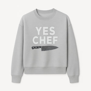 Yes Chef Knife Print - Culinary Art Decor for Chefs Kitchen Wall, Professional Cook Gift, Modern Kitchen Artwork - Sweatshirt 1758181741933.jpg