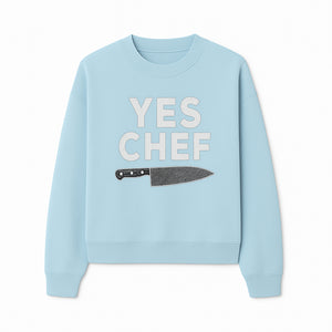 Yes Chef Knife Print - Culinary Art Decor for Chefs Kitchen Wall, Professional Cook Gift, Modern Kitchen Artwork - Sweatshirt 1758181742084.jpg