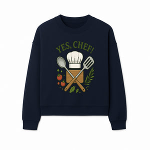 Yes Chef! Kitchen Decor Chef Hat and Utensils Design for Cooking Enthusiasts, Aprons, Tees, and Home Decor - Sweatshirt 1758181742093.jpg