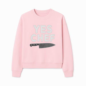 Yes Chef Knife Print - Culinary Art Decor for Chefs Kitchen Wall, Professional Cook Gift, Modern Kitchen Artwork - Sweatshirt 1758181742192.jpg