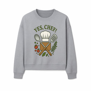 Yes Chef! Kitchen Decor Chef Hat and Utensils Design for Cooking Enthusiasts, Aprons, Tees, and Home Decor - Sweatshirt 1758181742331.jpg