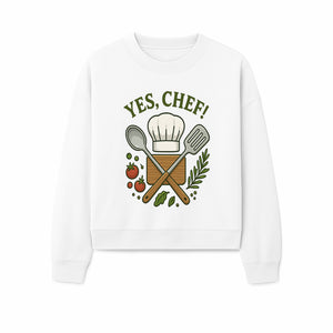 Yes Chef! Kitchen Decor Chef Hat and Utensils Design for Cooking Enthusiasts, Aprons, Tees, and Home Decor - Sweatshirt 1758181742444.jpg
