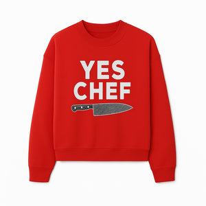 Yes Chef Knife Print - Culinary Art Decor for Chefs Kitchen Wall, Professional Cook Gift, Modern Kitchen Artwork - Sweatshirt 1758181742676.jpg