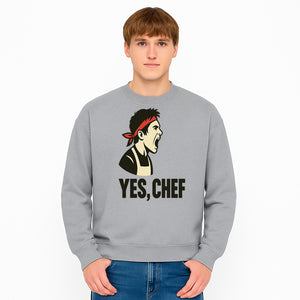 Yes, Chef! Chef Motivational Wall Art, Kitchen Decor, Culinary Quote Print, Chef Gift, Cooking Enthusiast Wall Art - Sweatshirt 1758181742952.jpg