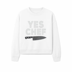 Yes Chef Knife Print - Culinary Art Decor for Chefs Kitchen Wall, Professional Cook Gift, Modern Kitchen Artwork - Sweatshirt 1758181742978.jpg