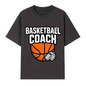 Basketball Coach Graphic Tee - Sports Coaching T-Shirt with Whistle and Ball Design for Coaches and Players - T-shirt 1758186539574.jpg