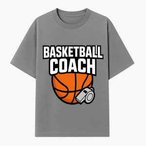 Basketball Coach Graphic Tee - Sports Coaching T-Shirt with Whistle and Ball Design for Coaches and Players - T-shirt 1758186539858.jpg