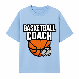 Basketball Coach Graphic Tee - Sports Coaching T-Shirt with Whistle and Ball Design for Coaches and Players - T-shirt 1758186540022.jpg
