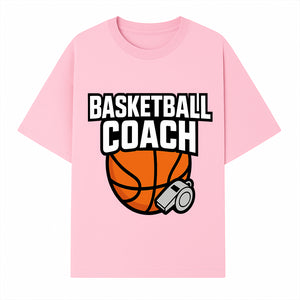 Basketball Coach Graphic Tee - Sports Coaching T-Shirt with Whistle and Ball Design for Coaches and Players - T-shirt 1758186540162.jpg