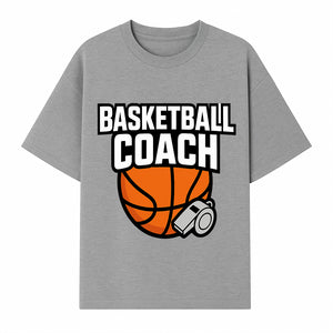Basketball Coach Graphic Tee - Sports Coaching T-Shirt with Whistle and Ball Design for Coaches and Players - T-shirt 1758186540736.jpg