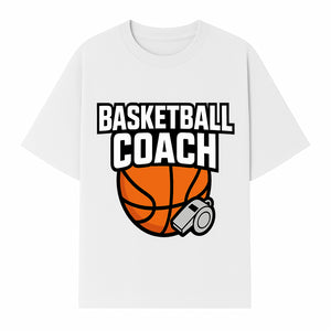 Basketball Coach Graphic Tee - Sports Coaching T-Shirt with Whistle and Ball Design for Coaches and Players - T-shirt 1758186540870.jpg