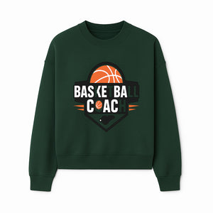 Basketball Coach Logo Design | Sports Coaching Emblem | Orange & Black Graphic for Coaches & Teams - Sweatshirt 1758186541857.jpg