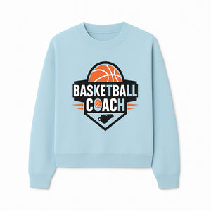 Basketball Coach Logo Design | Sports Coaching Emblem | Orange & Black Graphic for Coaches & Teams - Sweatshirt 1758186542139.jpg