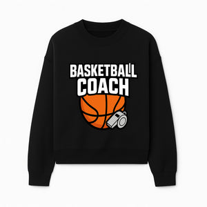 Basketball Coach Graphic Tee - Sports Coaching T-Shirt with Whistle and Ball Design for Coaches and Players - Sweatshirt 1758186542445.jpg
