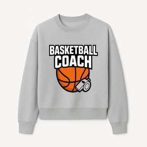 Basketball Coach Graphic Tee - Sports Coaching T-Shirt with Whistle and Ball Design for Coaches and Players - Sweatshirt 1758186542876.jpg