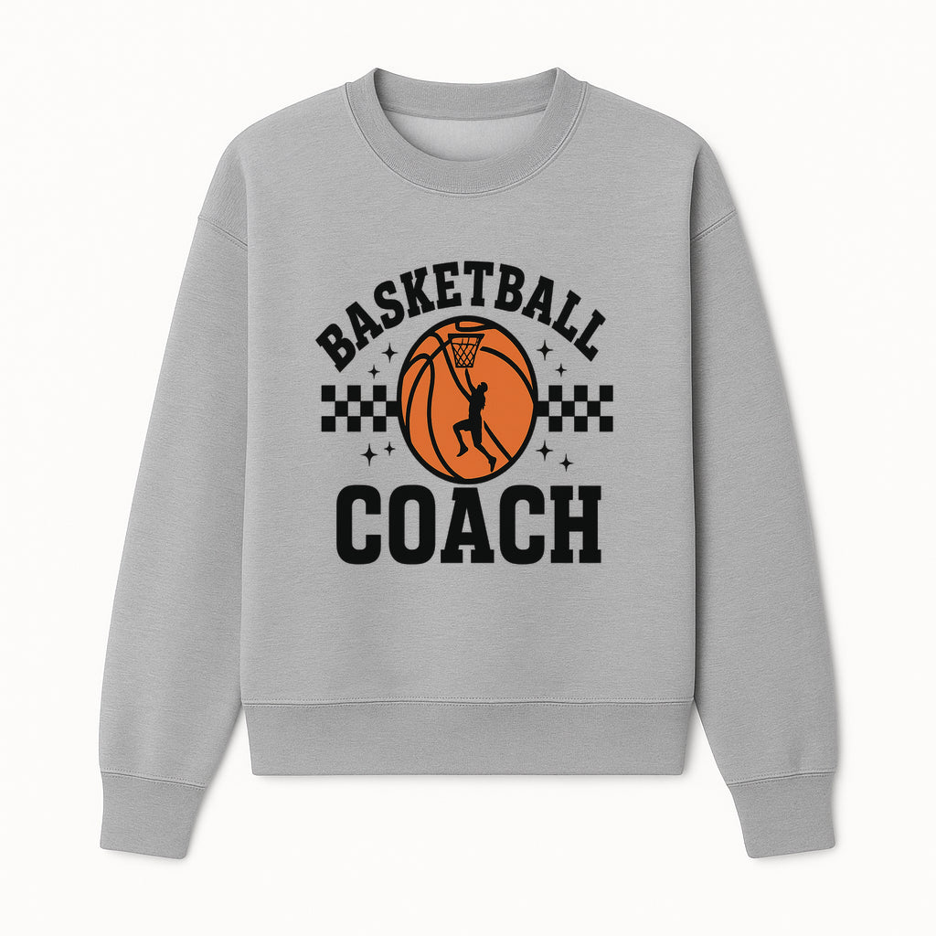 Basketball Coach Graphic Print | Sports Team Apparel | Coaching Gifts | Athletic Merchandise | Basketball Fan Decor - Sweatshirt 1758186542906.jpg