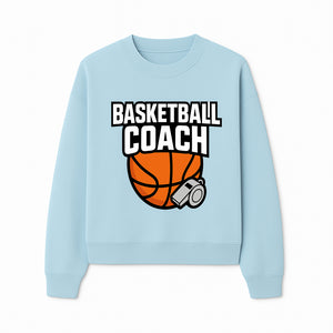 Basketball Coach Graphic Tee - Sports Coaching T-Shirt with Whistle and Ball Design for Coaches and Players - Sweatshirt 1758186542988.jpg