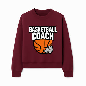 Basketball Coach Graphic Tee - Sports Coaching T-Shirt with Whistle and Ball Design for Coaches and Players - Sweatshirt 1758186543258.jpg